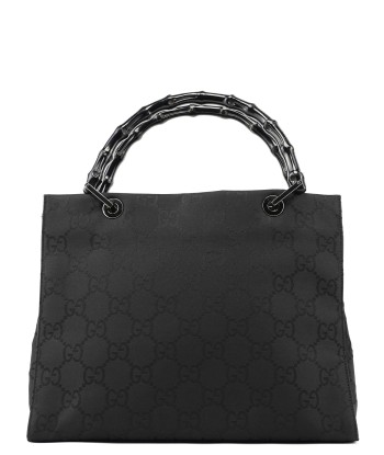 Black GG Bamboo Tote rembourrage situé sous