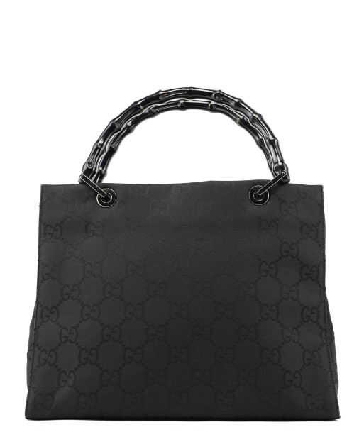 Black GG Bamboo Tote rembourrage situé sous