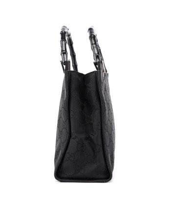 Black GG Bamboo Tote rembourrage situé sous