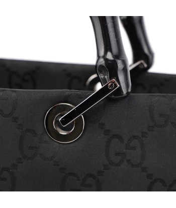 Black GG Bamboo Tote rembourrage situé sous