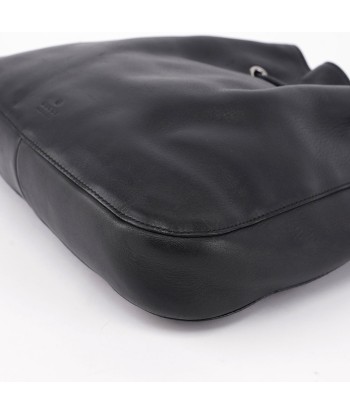 Black Calfskin Drawstring Shoulder Bag outlet