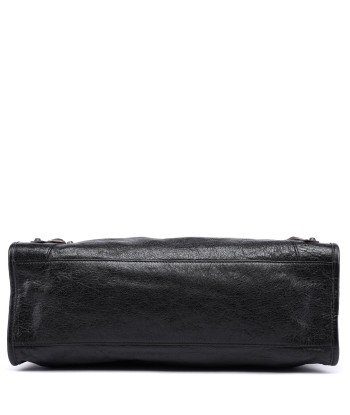 Black Leather City Bag solde