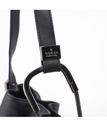 Black Calfskin Drawstring Shoulder Bag outlet