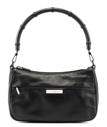 Black Calfskin Bamboo Shoulder Bag le concept de la Pate a emporter 