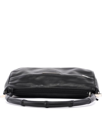 Black Calfskin Bamboo Shoulder Bag le concept de la Pate a emporter 