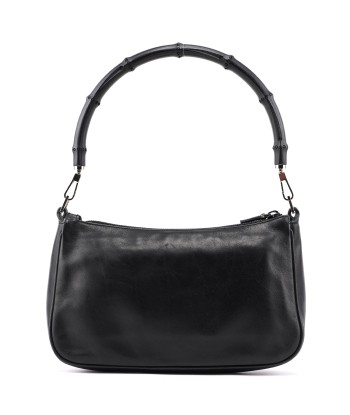 Black Calfskin Bamboo Shoulder Bag le concept de la Pate a emporter 