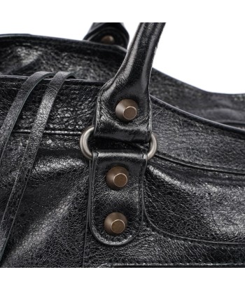 Black Leather City Bag solde