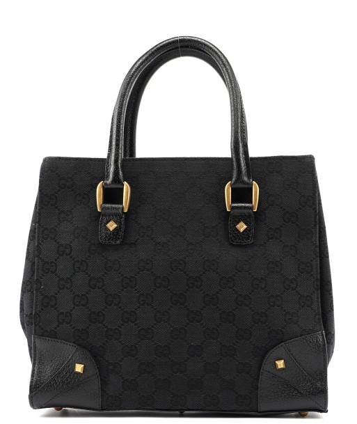 Black Canvas GG Leather Tote meilleur choix