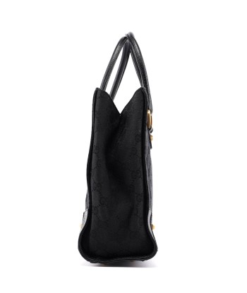 Black Canvas GG Leather Tote meilleur choix