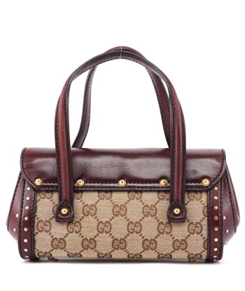 114994 Beige GG Burgundy Leather Studded Bag commande en ligne