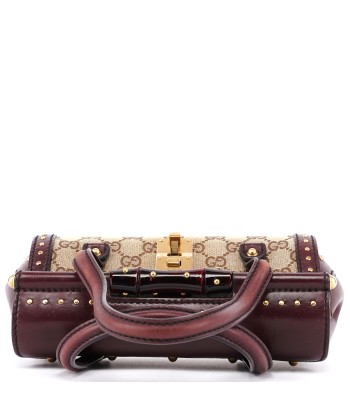 114994 Beige GG Burgundy Leather Studded Bag commande en ligne