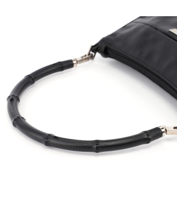 Black Calfskin Bamboo Shoulder Bag le concept de la Pate a emporter 