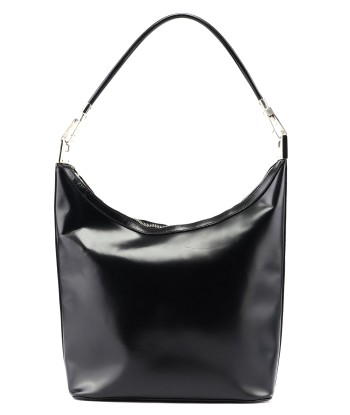 Black Calfskin Hobo Shoulder Bag Amélioration de cerveau avec