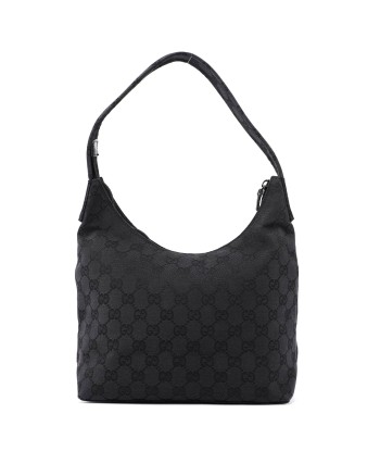 Black Canvas GG Shoulder Bag en ligne des produits 