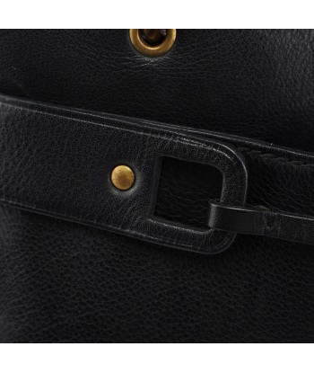 109138 Black Calfskin Bamboo Dual Handle Bag Les magasins à Paris et en Île-de-France