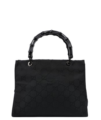 Black GG Bamboo Tote Bag Paris Déstockage Promo