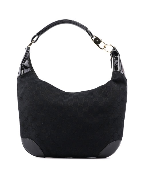 001 4157 Black GG Patent Shoulder Bag la livraison gratuite