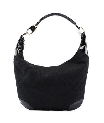 001 4157 Black GG Patent Shoulder Bag la livraison gratuite