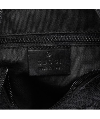 Black Canvas GG Shoulder Bag en ligne des produits 