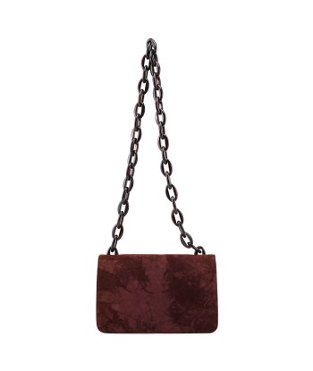 Burgundy Tie Dye Plastic Handle Shoulder Bag Livraison rapide