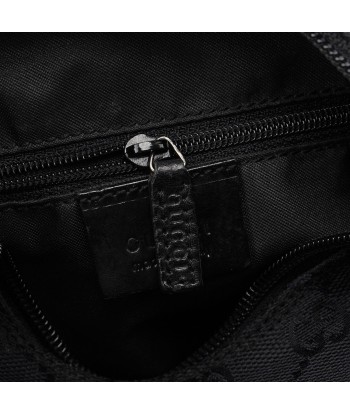 Black Canvas GG Shoulder Bag en ligne des produits 