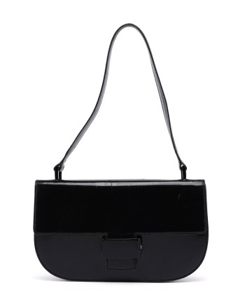 1990's Black Calfskin Shoulder Bag Fin de série