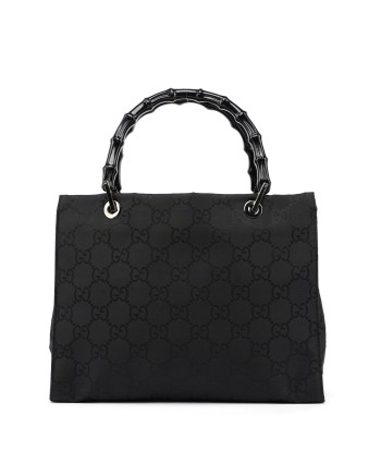 Black GG Bamboo Tote Bag Paris Déstockage Promo