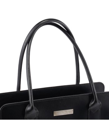 Black Calfskin Plaque Tote Bag le concept de la Pate a emporter 