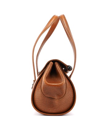 Brown Leather Bamboo Handbag le concept de la Pate a emporter 