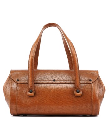 Brown Leather Bamboo Handbag le concept de la Pate a emporter 