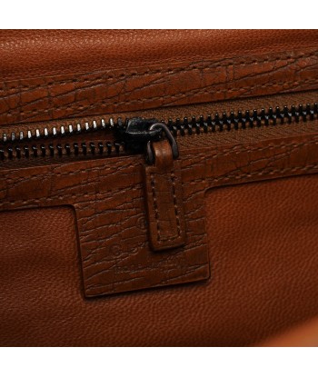 Brown Leather Bamboo Handbag le concept de la Pate a emporter 