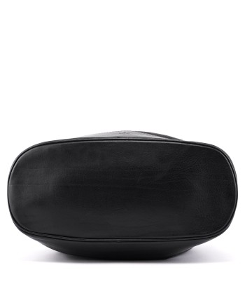 Black Canvas Round Wood Handle Bag de technologie