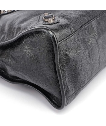 Black Leather City Bag solde