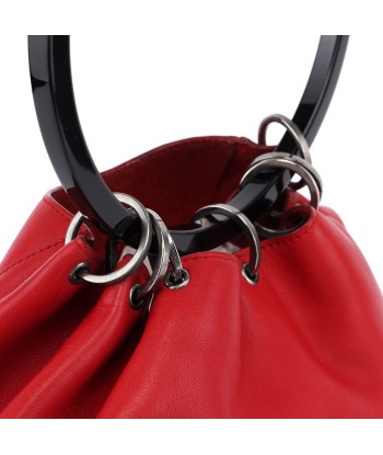 001 3750 Red Calfskin Plastic Ring Bag outlet