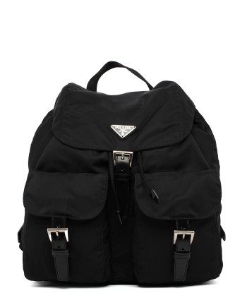 Black Tessuto Nylon Backpack basket pas cher