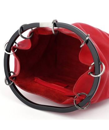 001 3750 Red Calfskin Plastic Ring Bag outlet