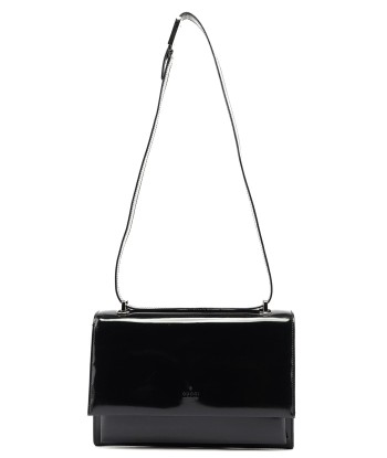 Black Patent Leather Shoulder Bag de pas cher