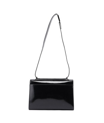 Black Patent Leather Shoulder Bag de pas cher