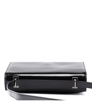 Black Patent Leather Shoulder Bag de pas cher