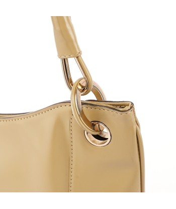 001 4148 Beige Patent Leather Jackie Bag À commander