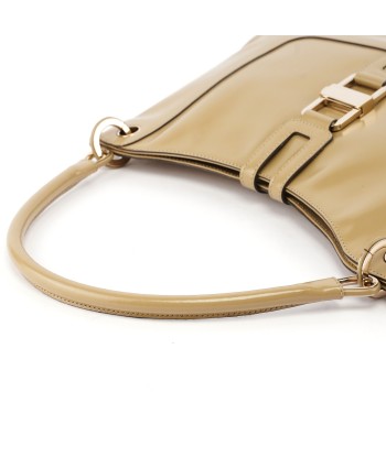 001 4148 Beige Patent Leather Jackie Bag À commander