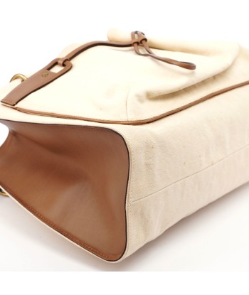 2002 Beige Canvas Bamboo Tote Fin de série