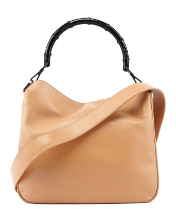 Beige Calfskin Bamboo 2-Way Bag en stock