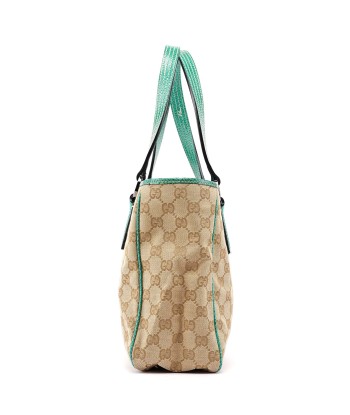 Beige Turquoise GG Tote Bag rembourrage situé sous