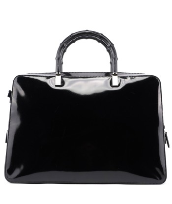 000 0829 Black Patent Leather Bamboo Tote 2 - 3 jours ouvrés.