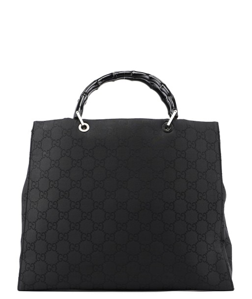 Black GG Bamboo Tote la livraison gratuite