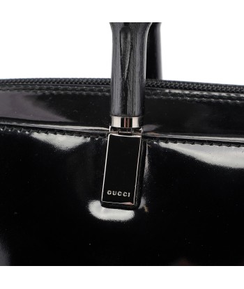 000 0829 Black Patent Leather Bamboo Tote 2 - 3 jours ouvrés.