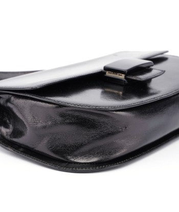 1990's Black Calfskin Shoulder Bag Fin de série