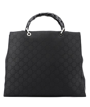 Black GG Bamboo Tote la livraison gratuite