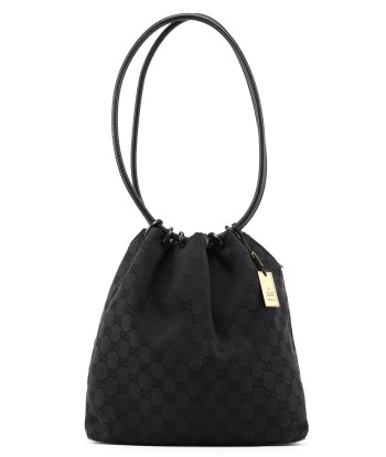 Black GG Drawstring Shoulder Bag s'inspire de l'anatomie humaine